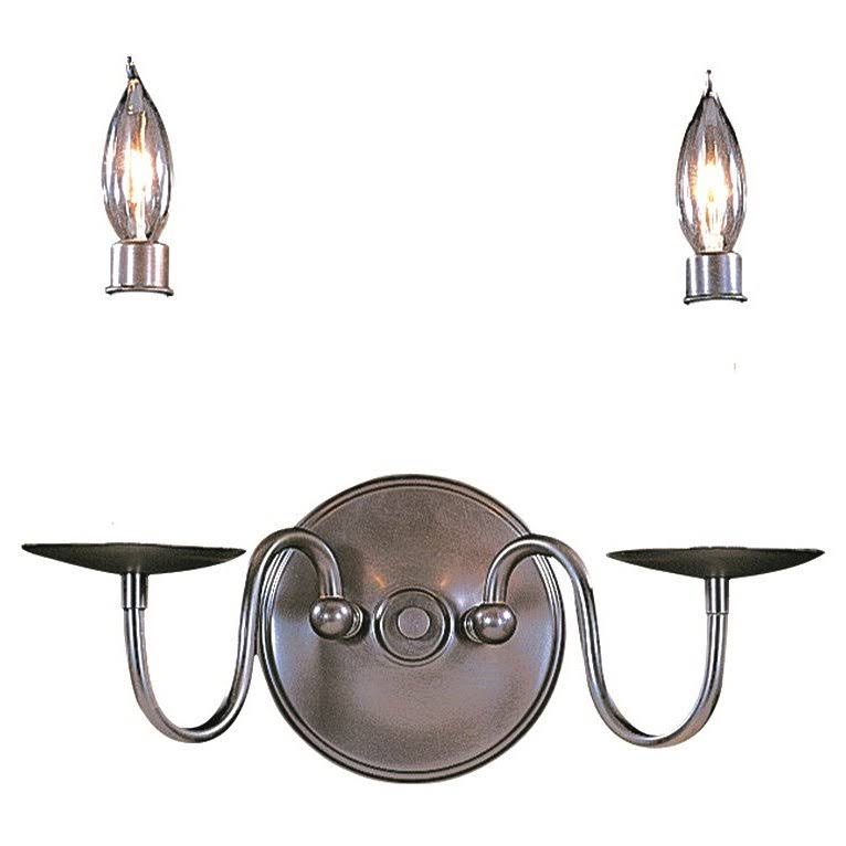 2-Light Sconce Satin Pewter D146