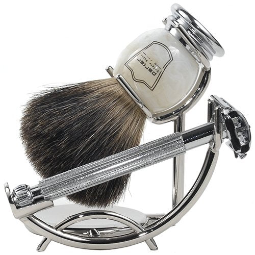 29L Safety Razor Shave Set with Black Badger Brush & Stand Z14791