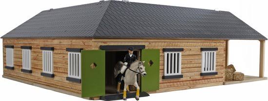 1-24 Scale Horse Stable with 4 Box Storage & Wash Box C2306