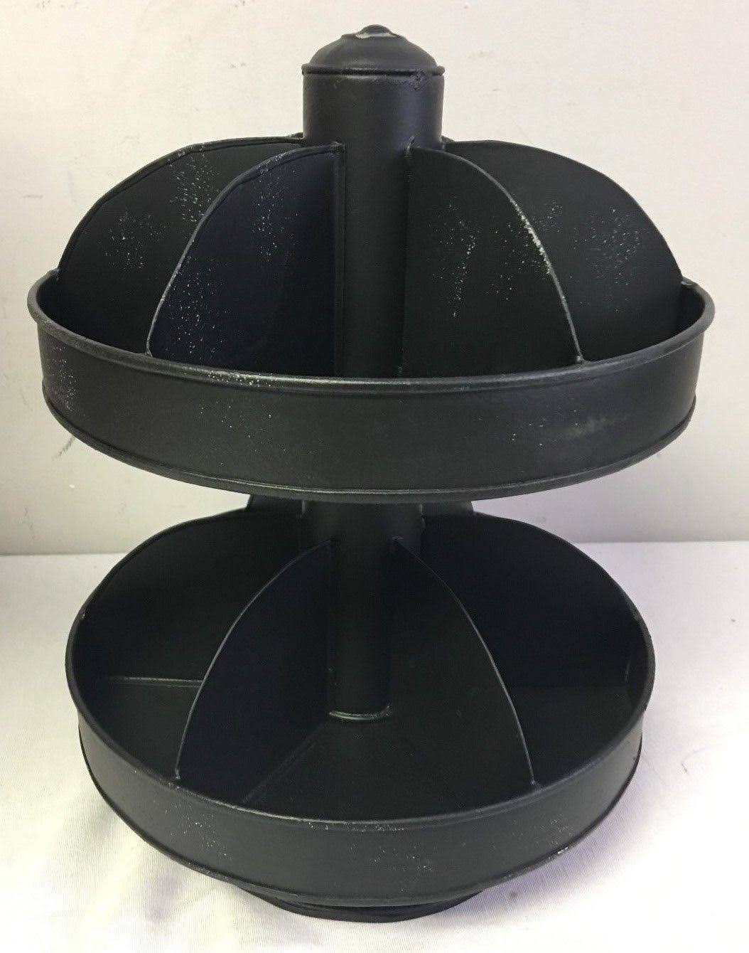 Black 2 Tier Lazy Susan Organizer Z694327