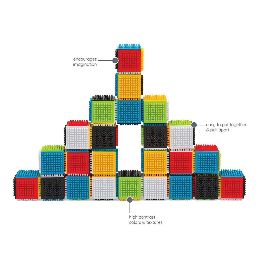 24-Piece Multicolor Sensory Blocks V1097