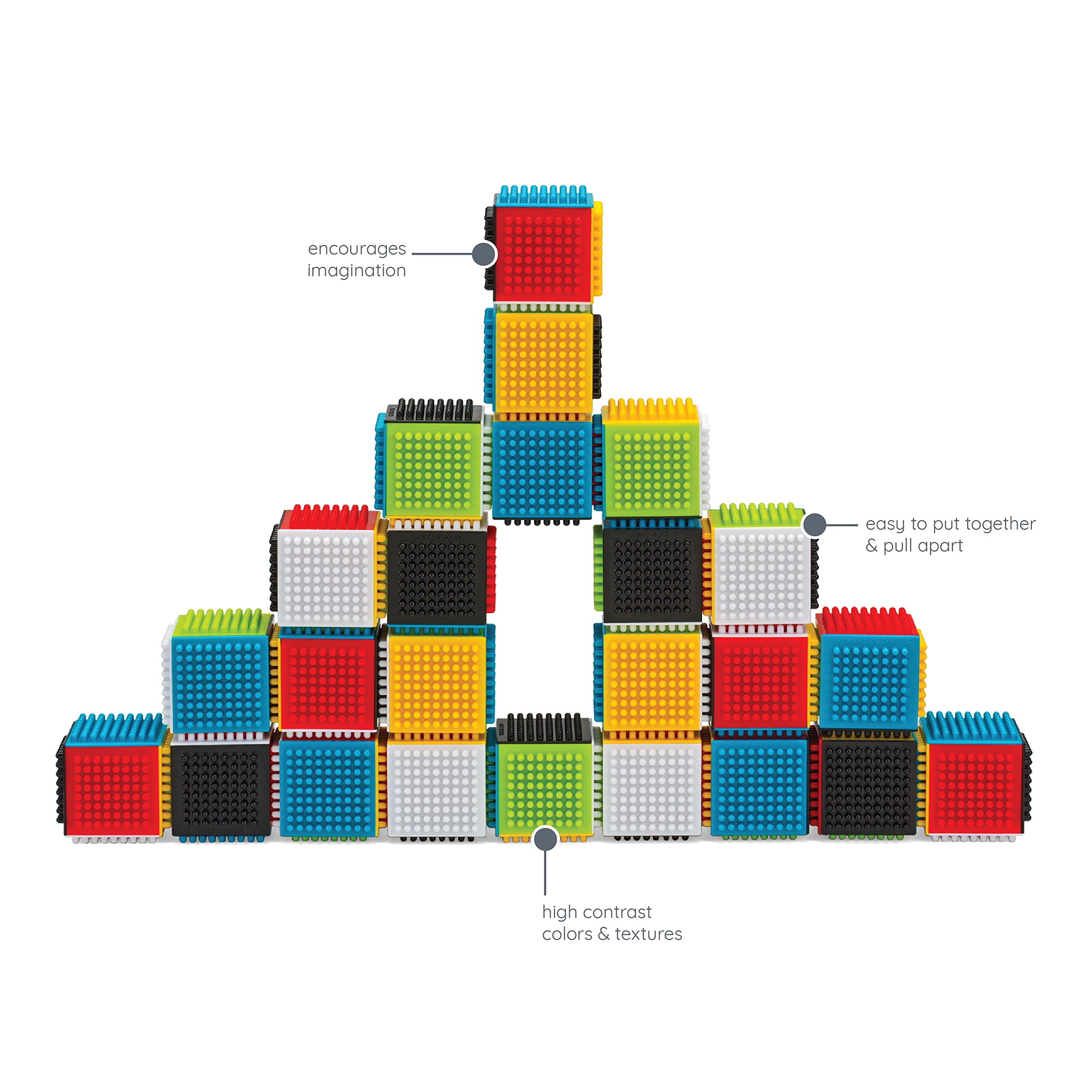 24-Piece Multicolor Sensory Blocks V1097