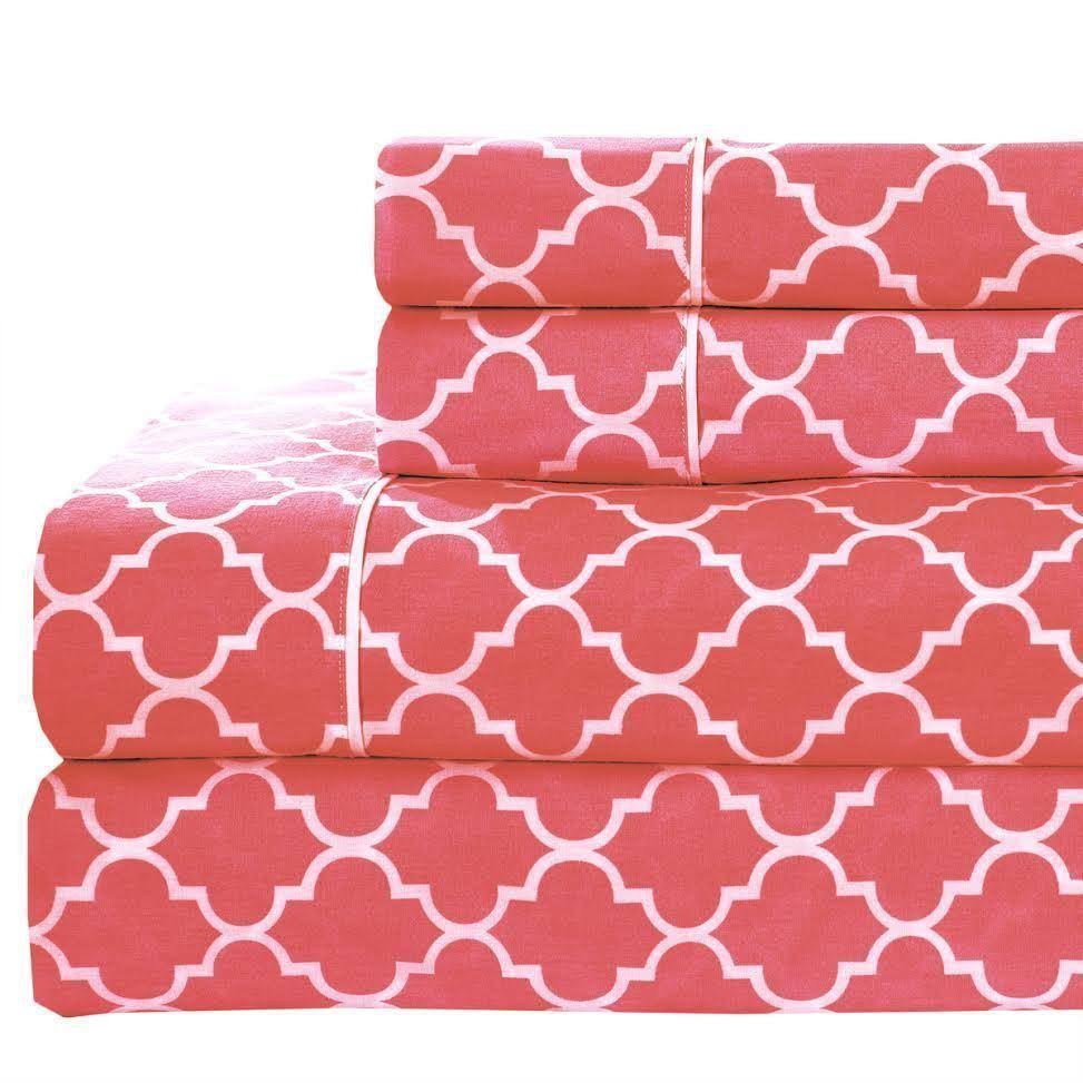 Split California King 100% Cotton 340TC Bed Sheets S3131