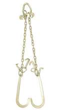 5/16" G70 V-Chain Bridle with 15" Large J Hooks, T-Hook & J-Hook with Grab Hooks 2' Legs Pack of 2 M85830
