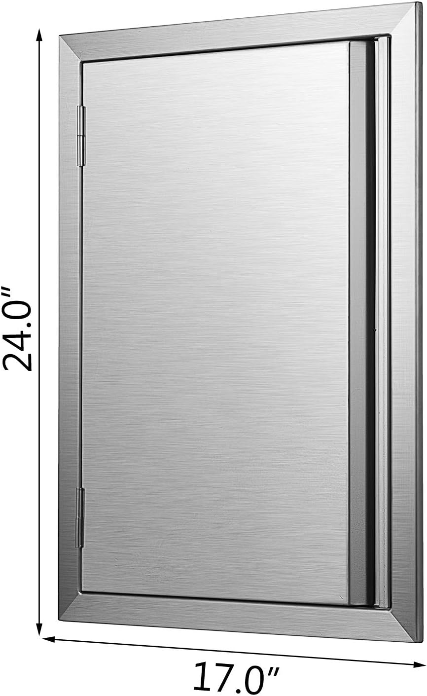 17 x 24 Inch Brushed Stainless Steel Outdoor Kitchen BBQ Access Door Y90051