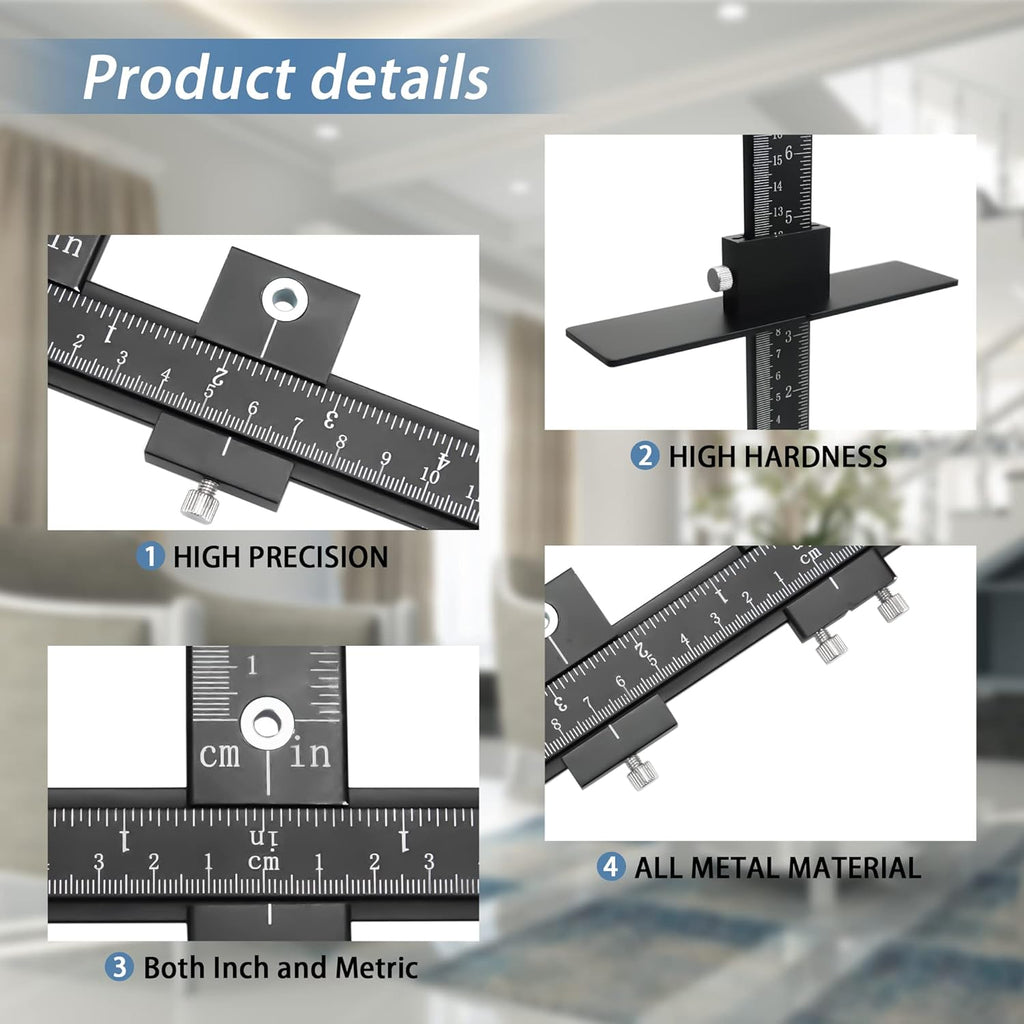 Aluminum Alloy Cabinet Handle Jig Template, Pack of 2 U810