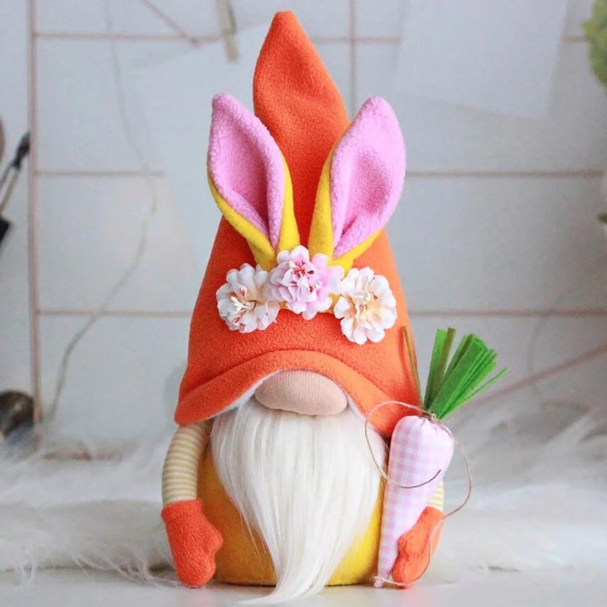 Easter Gnomes Plush Bunny Stuffed Doll Ornaments P627893