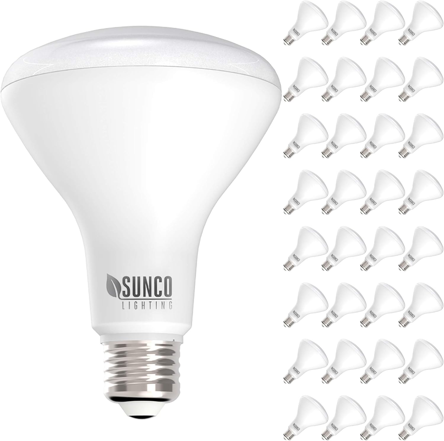 32 Pack BR30 LED Bulbs, 5000K Daylight, E26 Base, Dimmable Recessed Can Light Bulbs W706