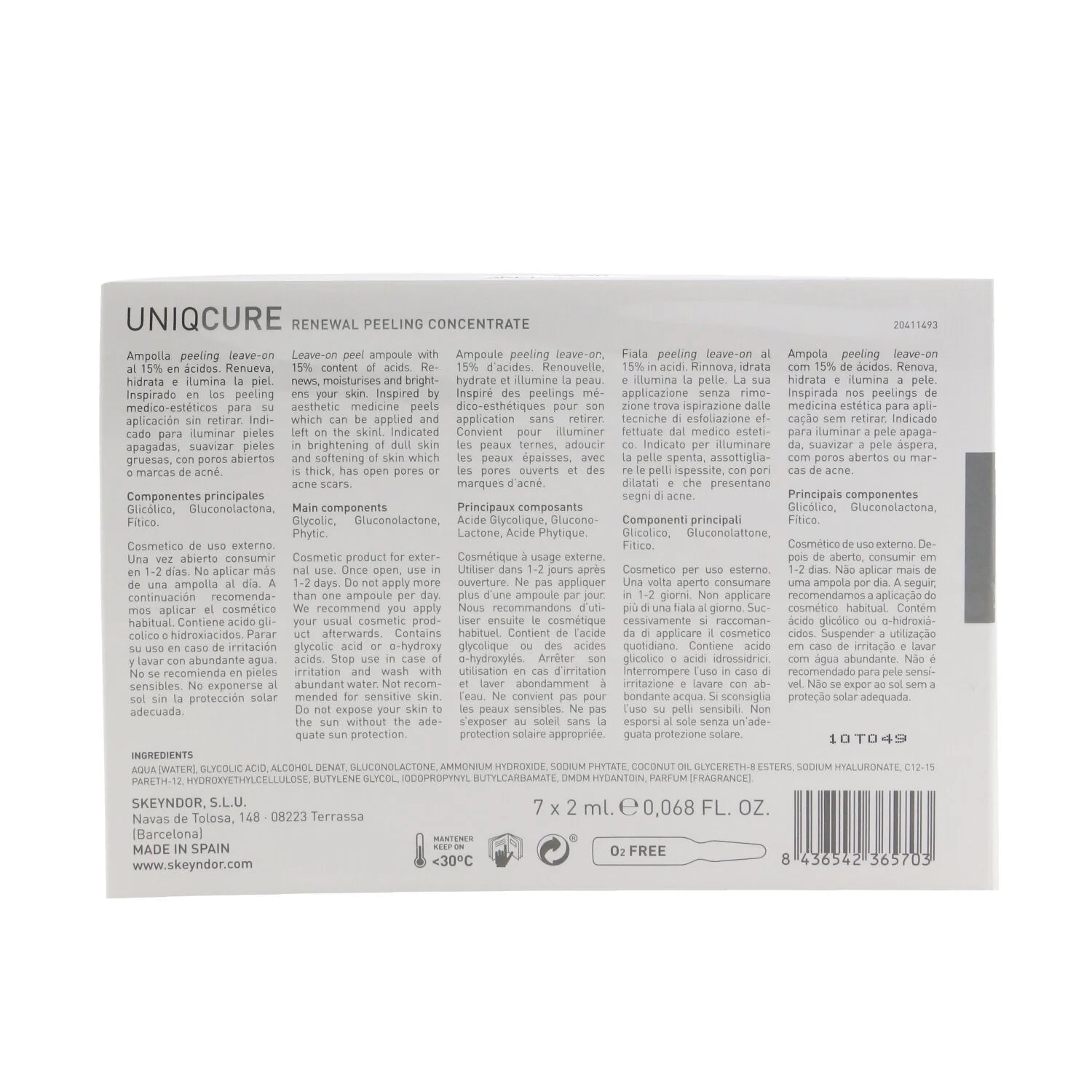 Uniqcure Renewal Peeling Concentrate 7x2mlx0.068oz U2220