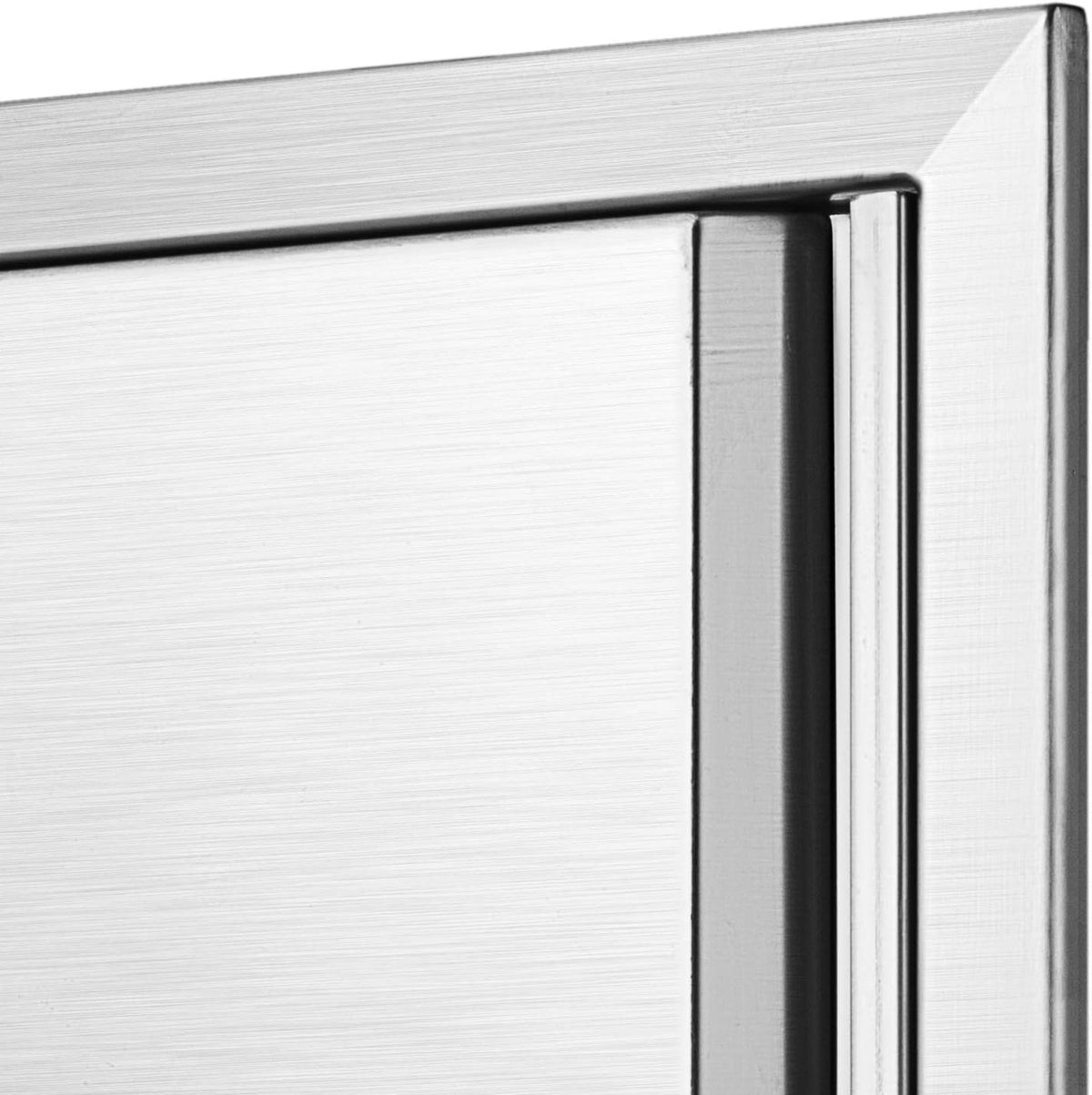 17 x 24 Inch Brushed Stainless Steel Outdoor Kitchen BBQ Access Door Y90051