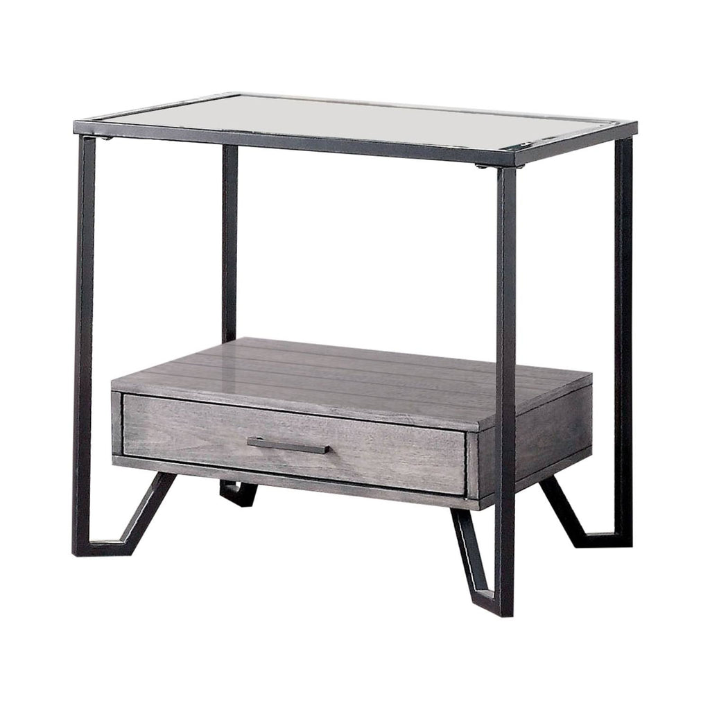 Grey 1-Shelf End Table - Set of 2 W42312