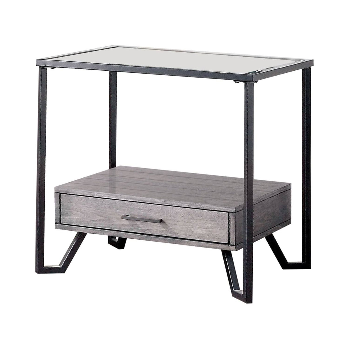 Grey 1-Shelf End Table - Set of 2 W42312