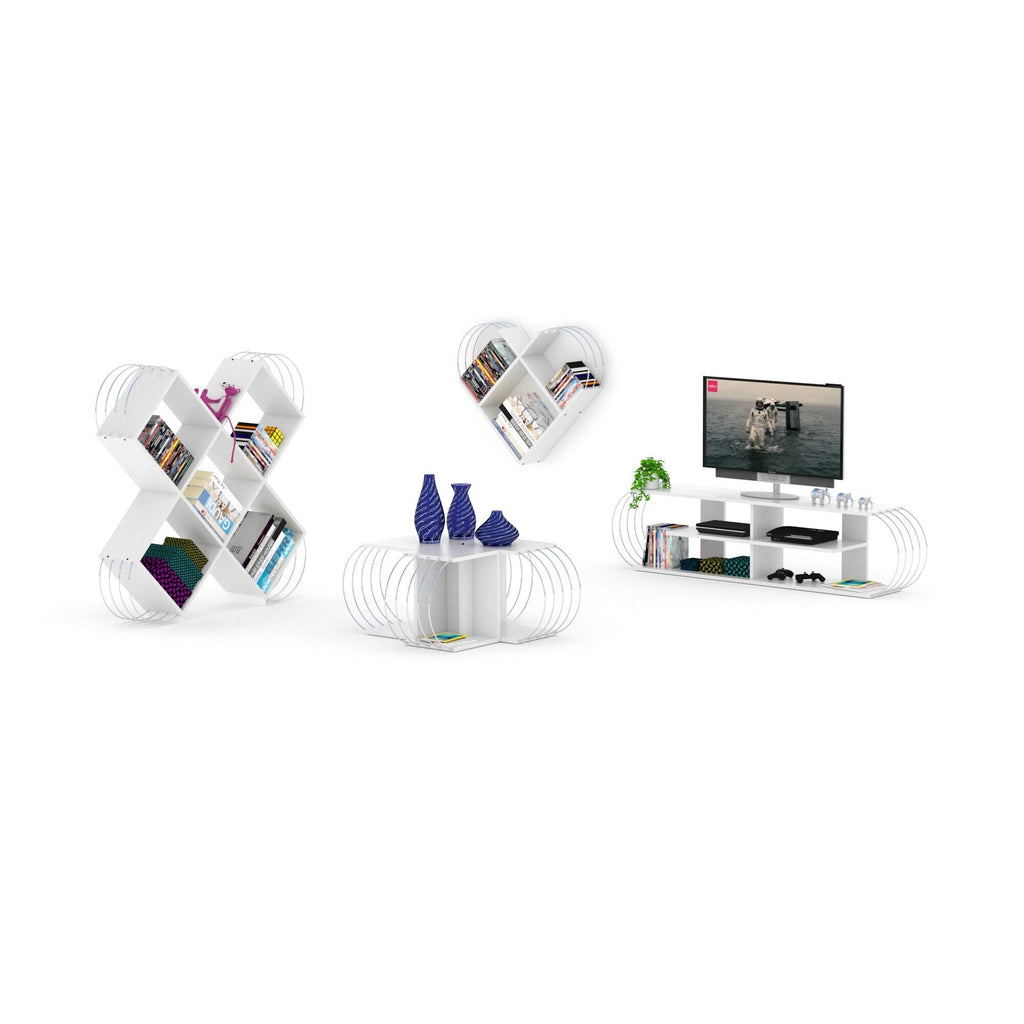 White-Chrome TV Unit G949945