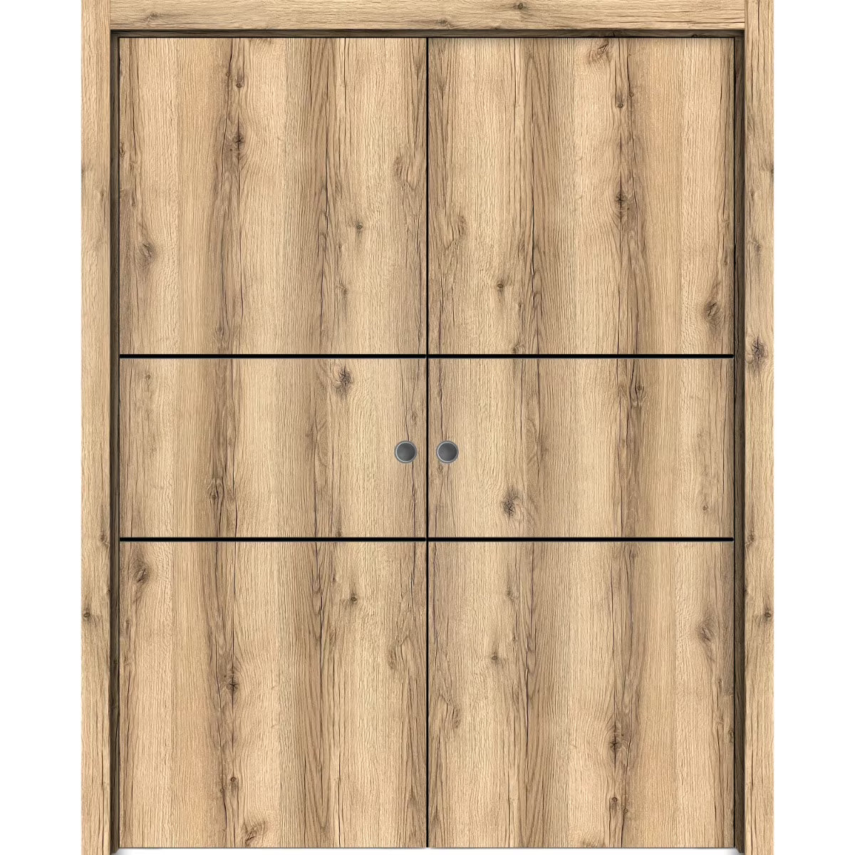 Sliding French Double Pocket Doors 36 x 84 inches Solid Wood Interior Doors V531489