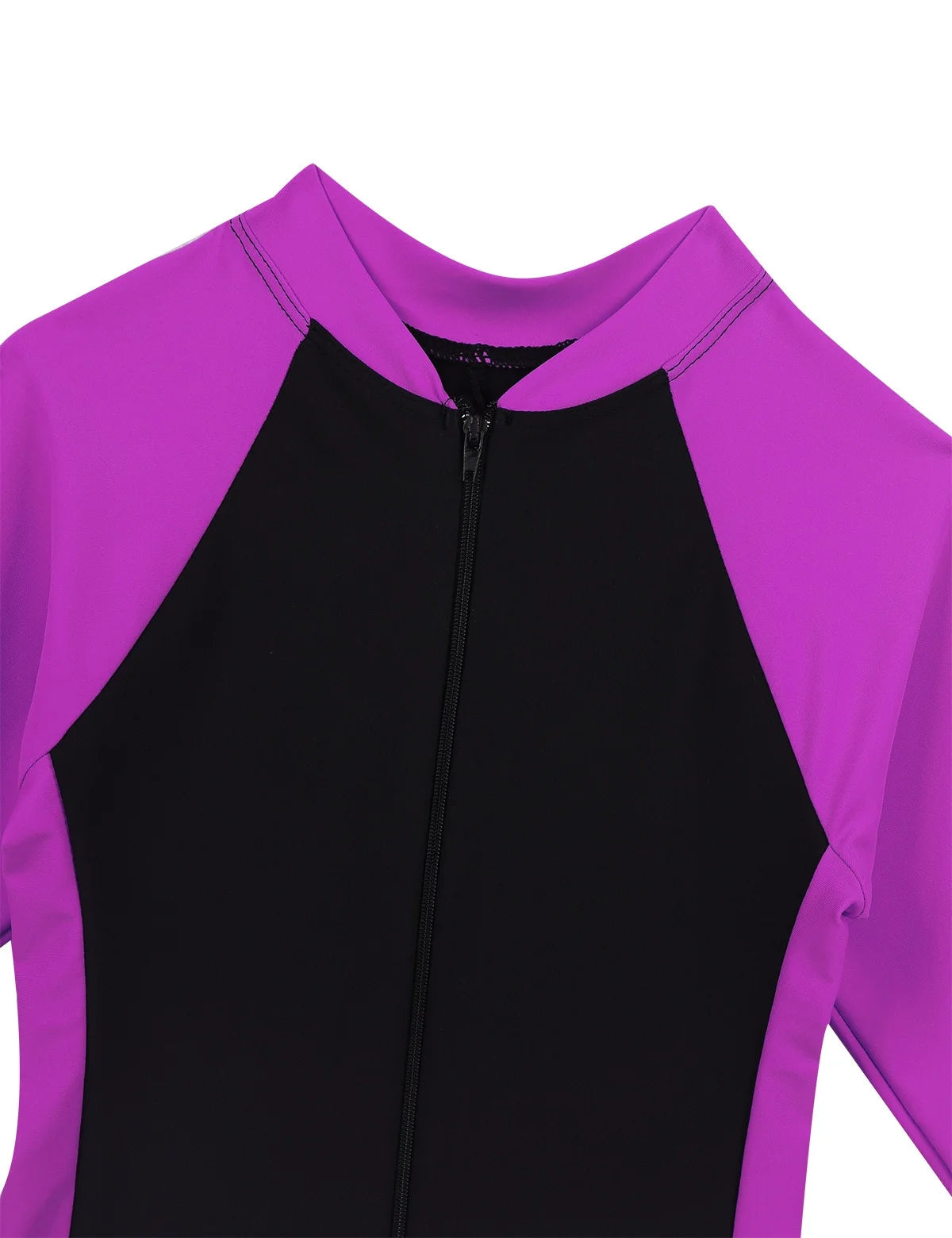 Unisex Kids One Piece Long Sleeve Zippered Swimsuit Rose 6 E310