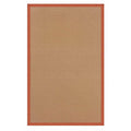 Machine Tufted Wool 8'x11' Rug in Cork Brown and Burnt Orange G477