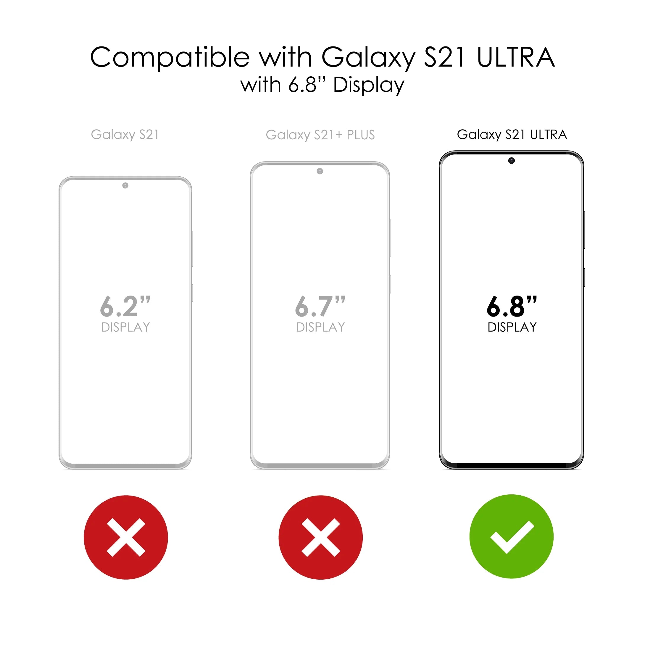 Clear Shockproof Hybrid Case for Galaxy S21 ULTRA 5G with TPU Bumper Acrylic Back Tempered Glass Screen Protector O319424