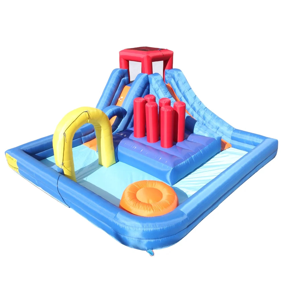 Inflatable Water Slide Bouncy Castle with Pool Area and Climbing Wall W352262