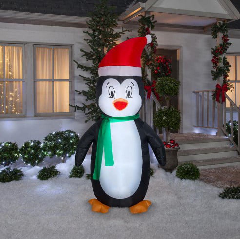 White 7 ft Tall Inflatable Penguin E778