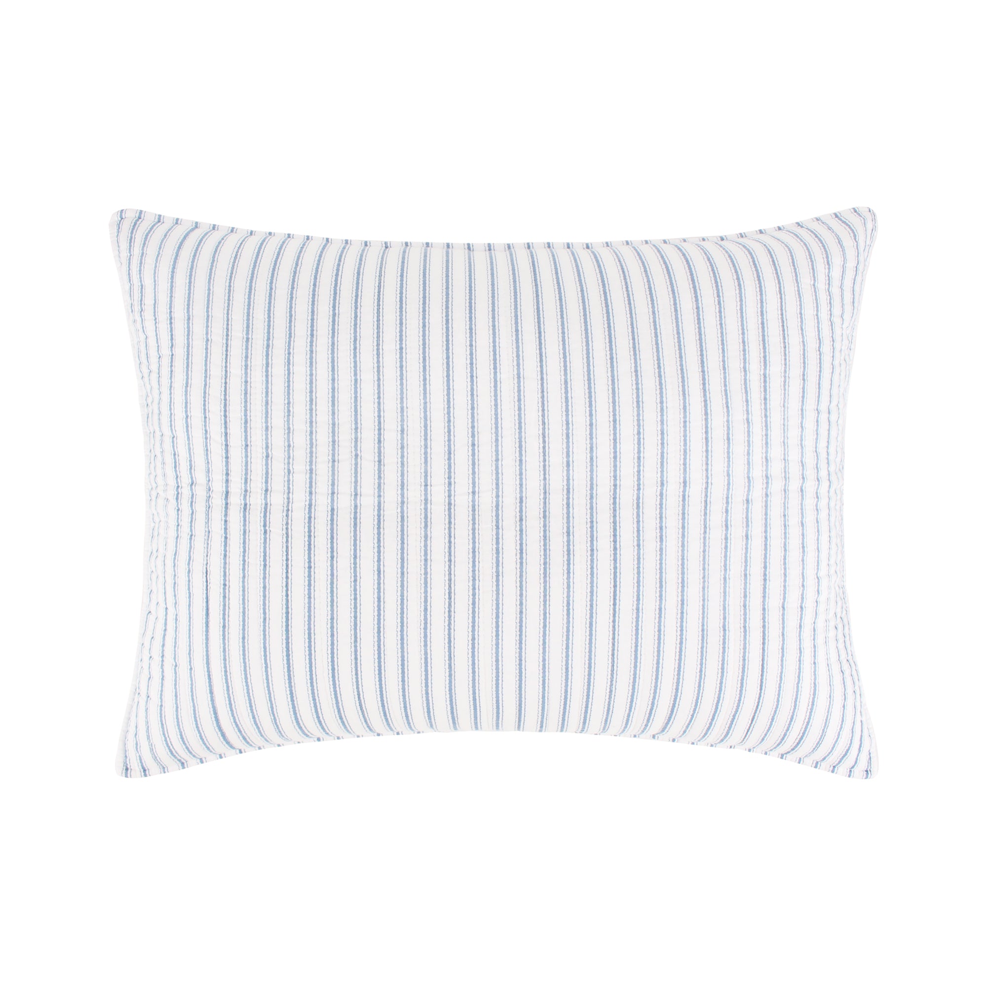 Blue Reversible Cotton Quilt Set with Two Pillow Shams Y77455