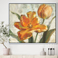 Green Ivory Framed Canvas - 44 in. Wide x 34 in. High - Gold R895920