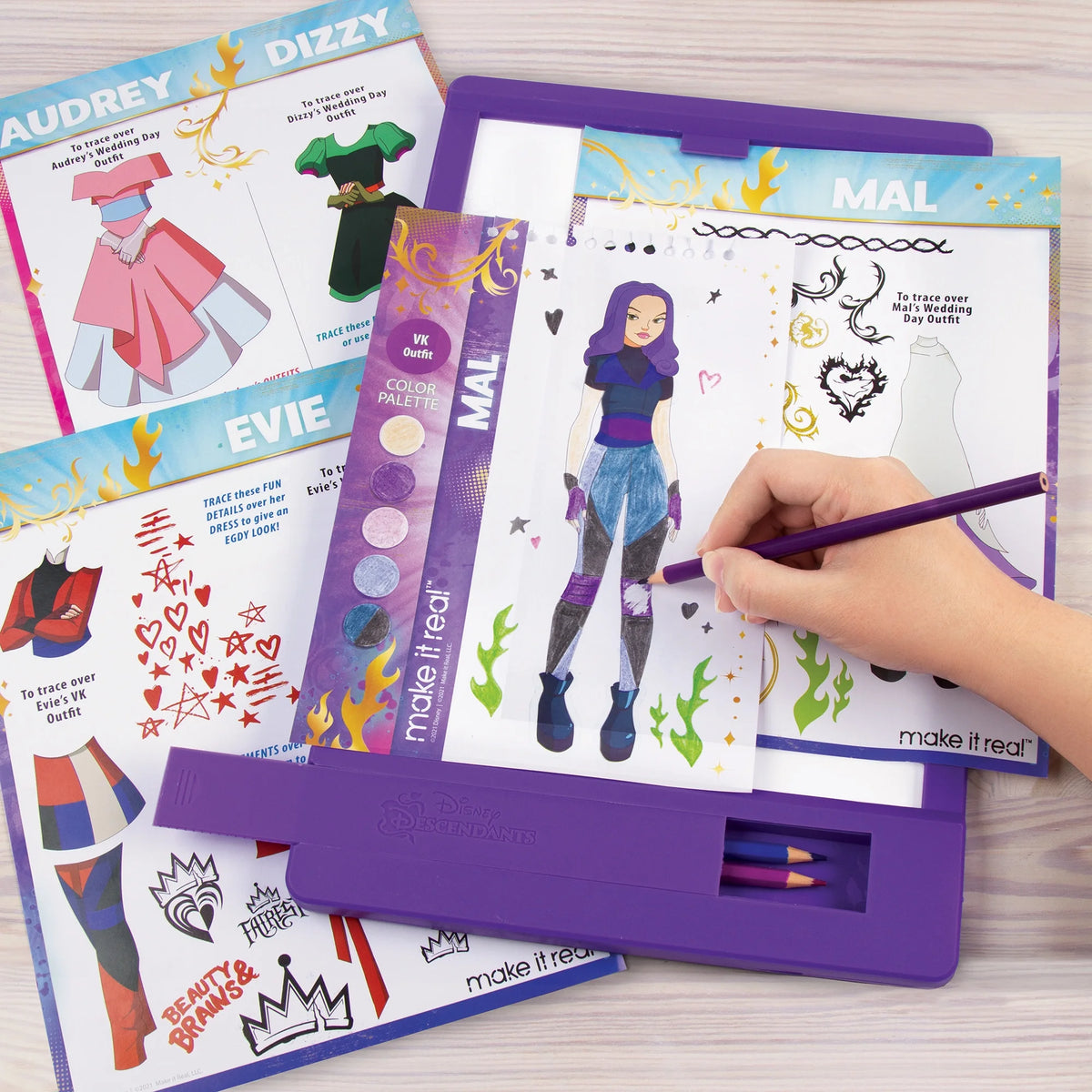 9 Piece Light Table & Sketchbook Set with Stickers & Coloring Pencils S225