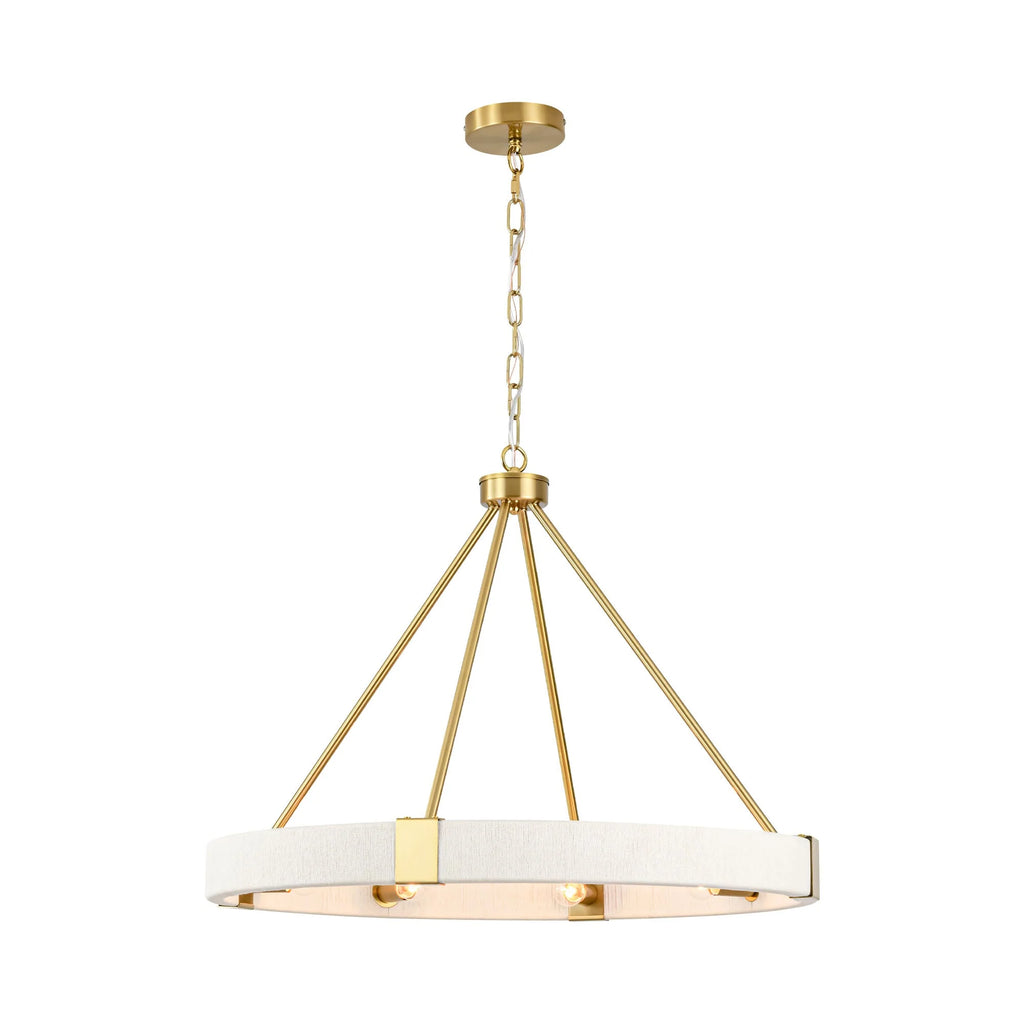 8-Light Dimmable Fabric Ring Chandelier W96533