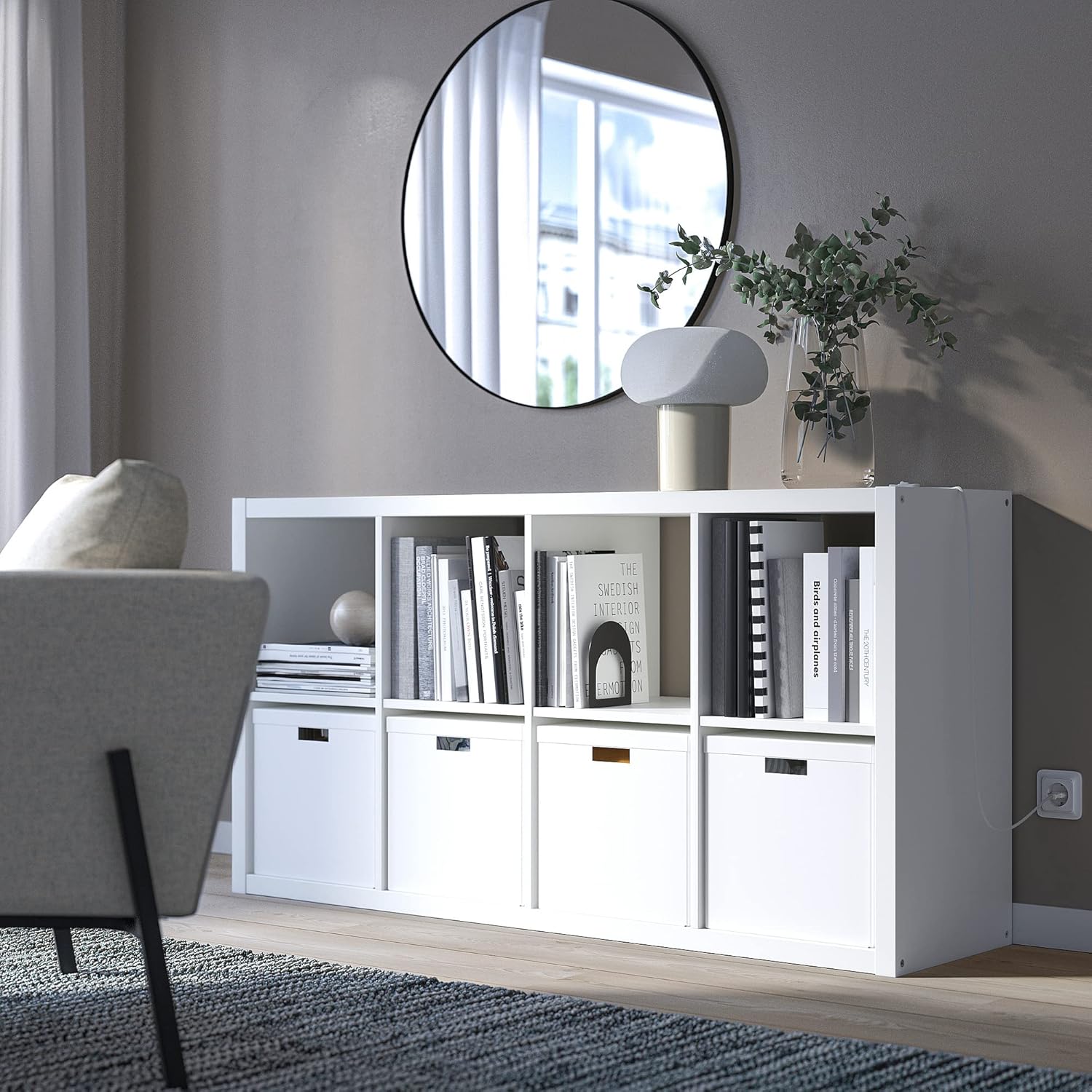 White 8 Shelf Shelving Unit (77x39x147 cm) Q34782