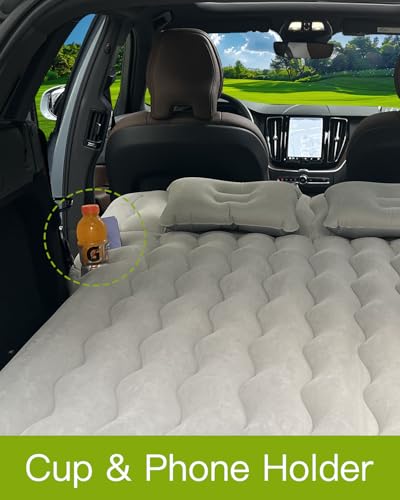 Black Thickened Flocking & PVC Car Air Mattress with Electric Air Pump B611