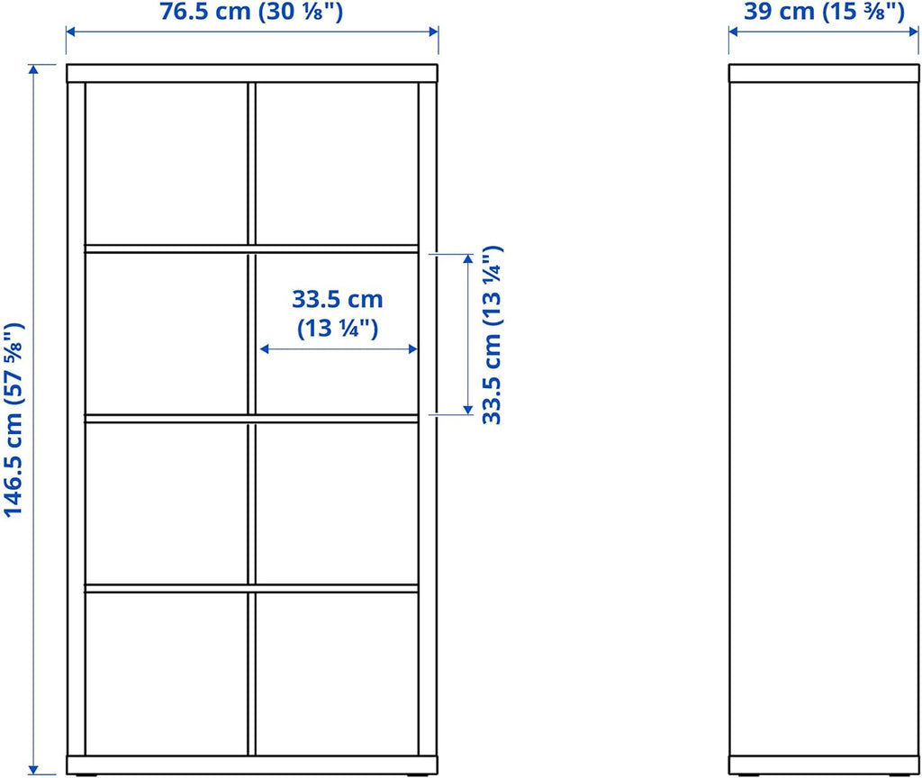 White 8 Shelf Shelving Unit (77x39x147 cm) Q34782