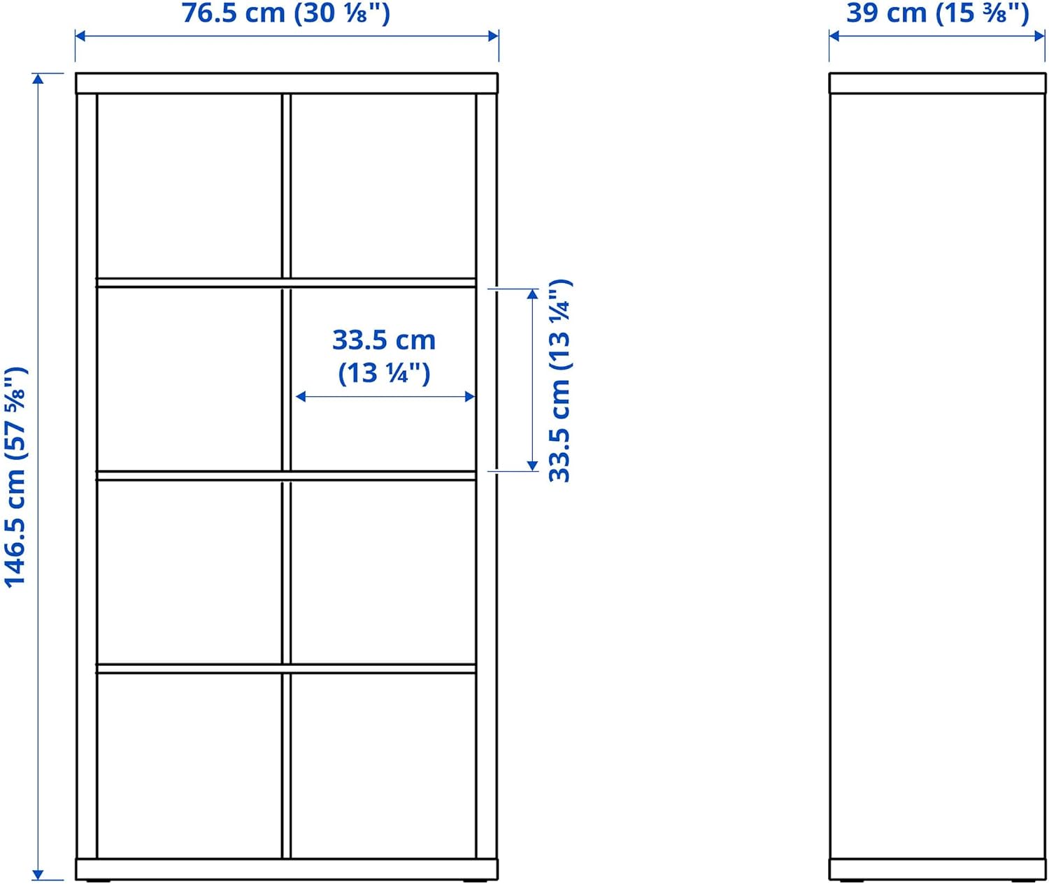 White 8 Shelf Shelving Unit (77x39x147 cm) Q34782