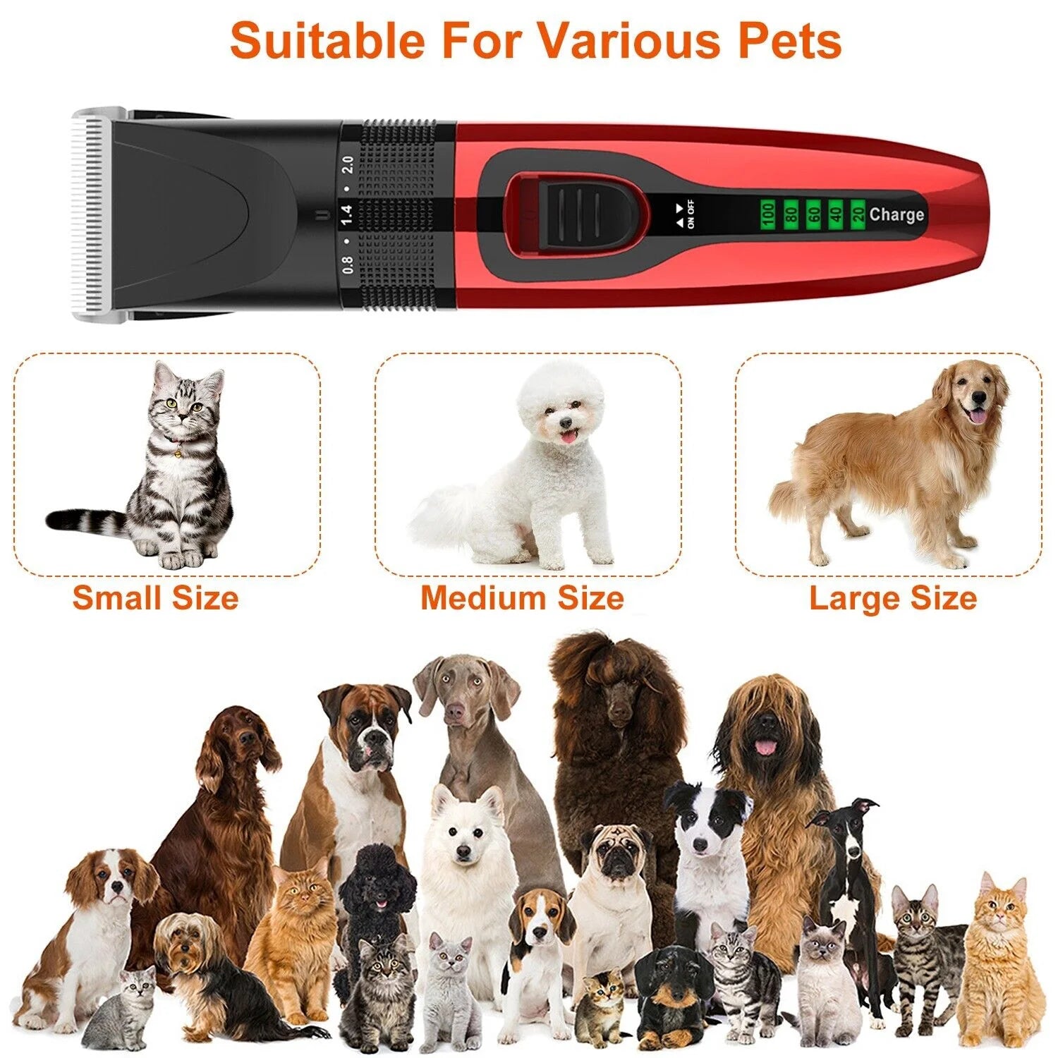 Pet Grooming Kit Dog Cat Trimmer Hair Clippers Shaver K711