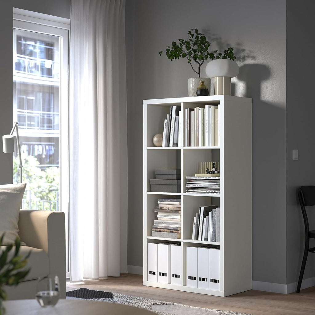 White 8 Shelf Shelving Unit (77x39x147 cm) Q34782