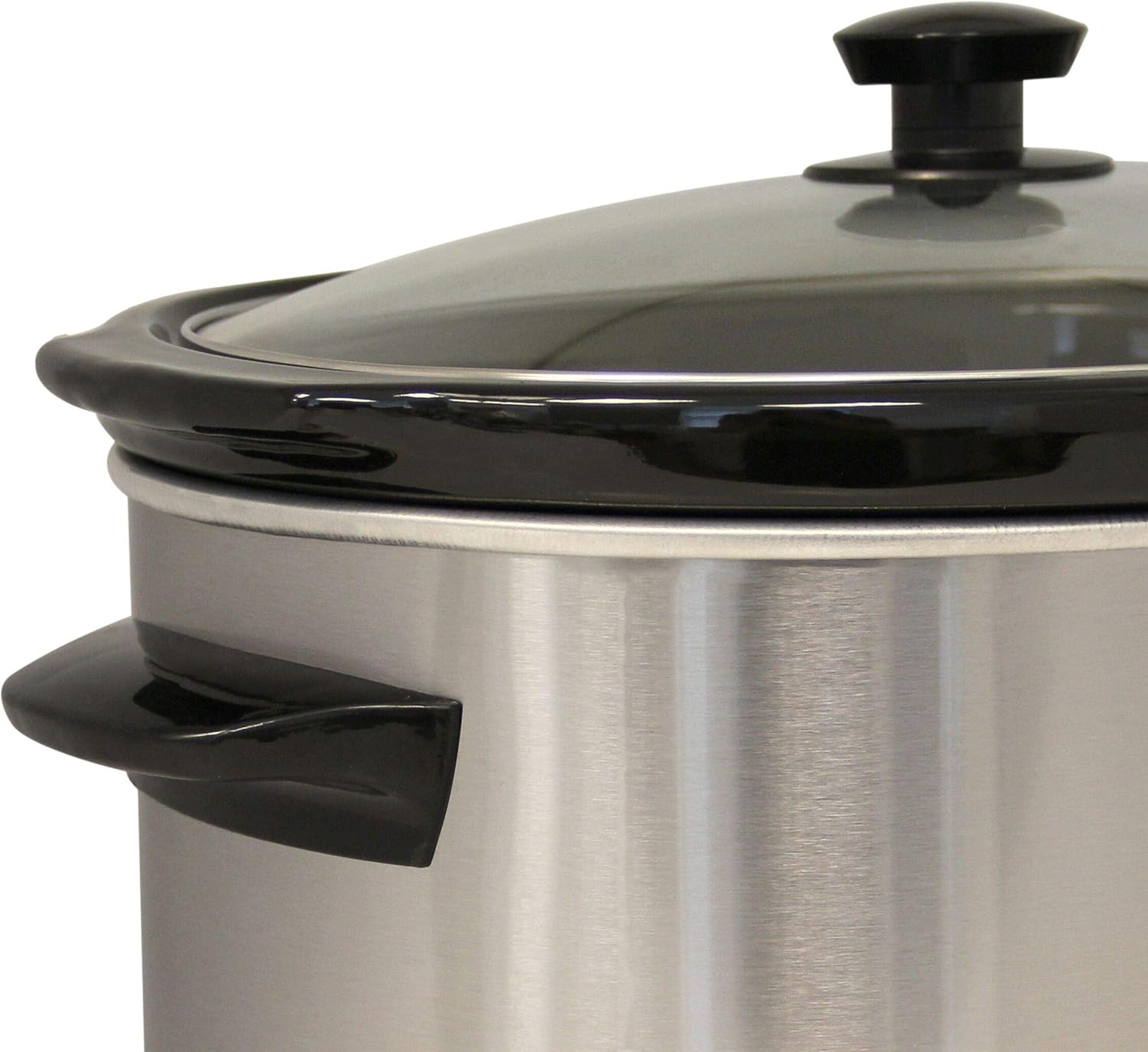 6-Quart Silver Manual Slow Cooker with Glass Lid A917479