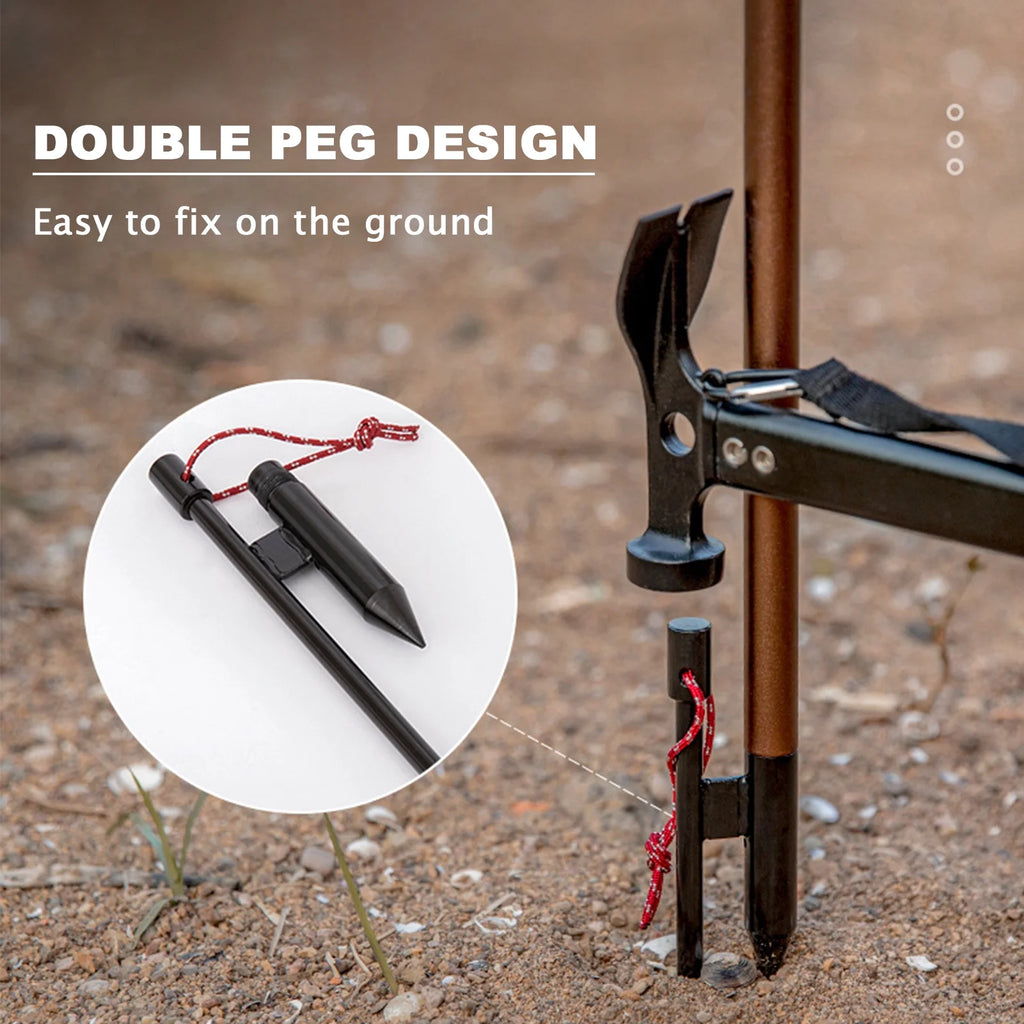 Portable Camping Folding Lamp Pole Lightweight Collapsible Aluminum Lantern Stand Light Hanger Holder Stick M364