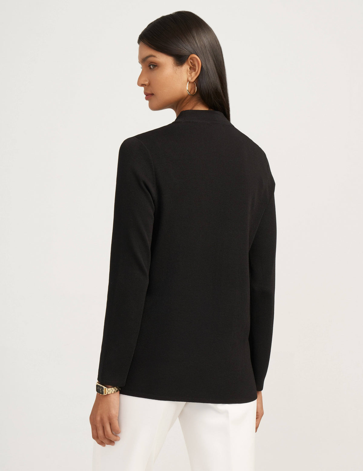 Black Open Front Cardigan F723210