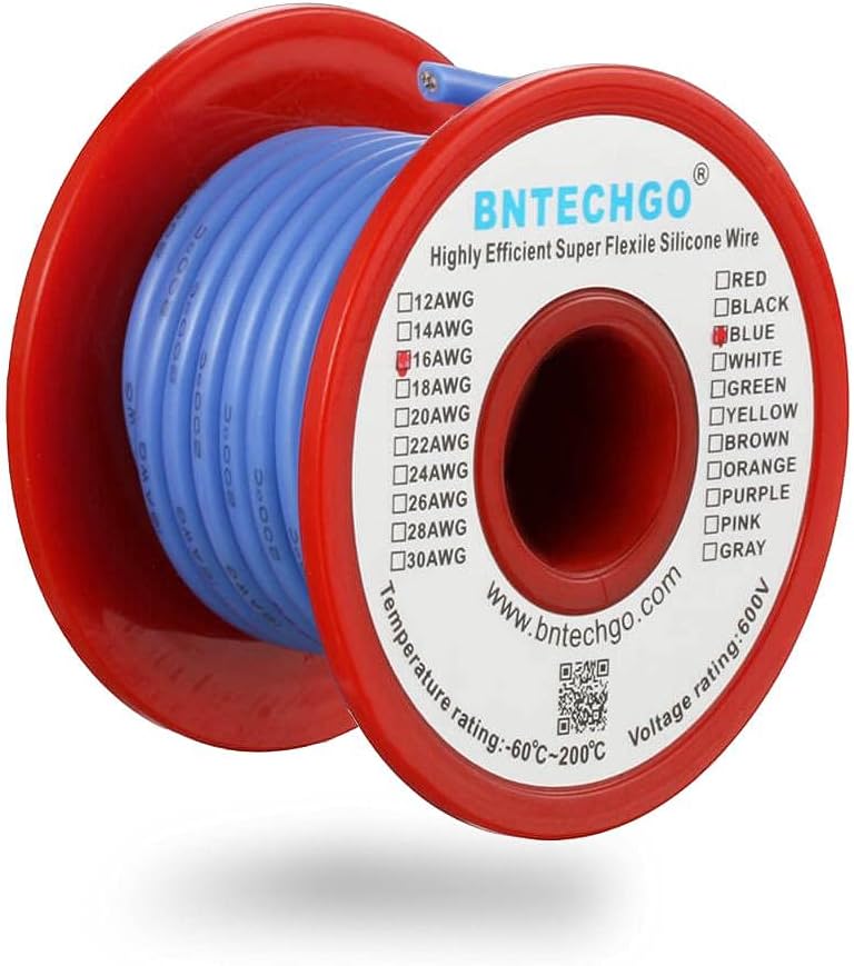 16 Gauge Silicone Wire Kit 7 Color 25 ft Stranded Tinned Copper Wire Pack of 2 E837710