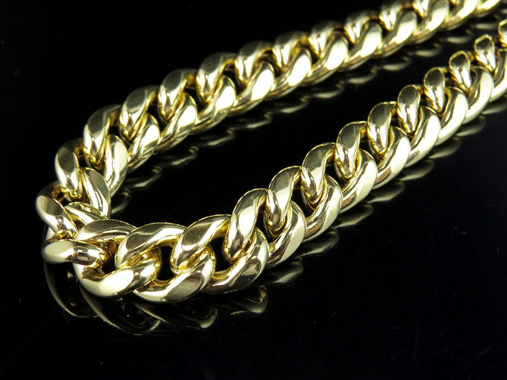 10K Yellow Gold Miami Cuban Link Chain with Box Clasp D64622