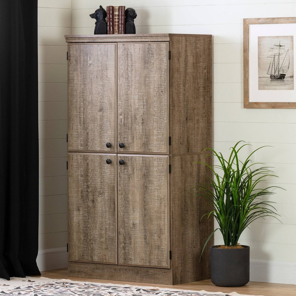 Gray 4-Door Storage Cabinet Y40933
