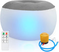 Inflatable Stool Ottoman with Remote Control LED Light and Foot Pump M682988