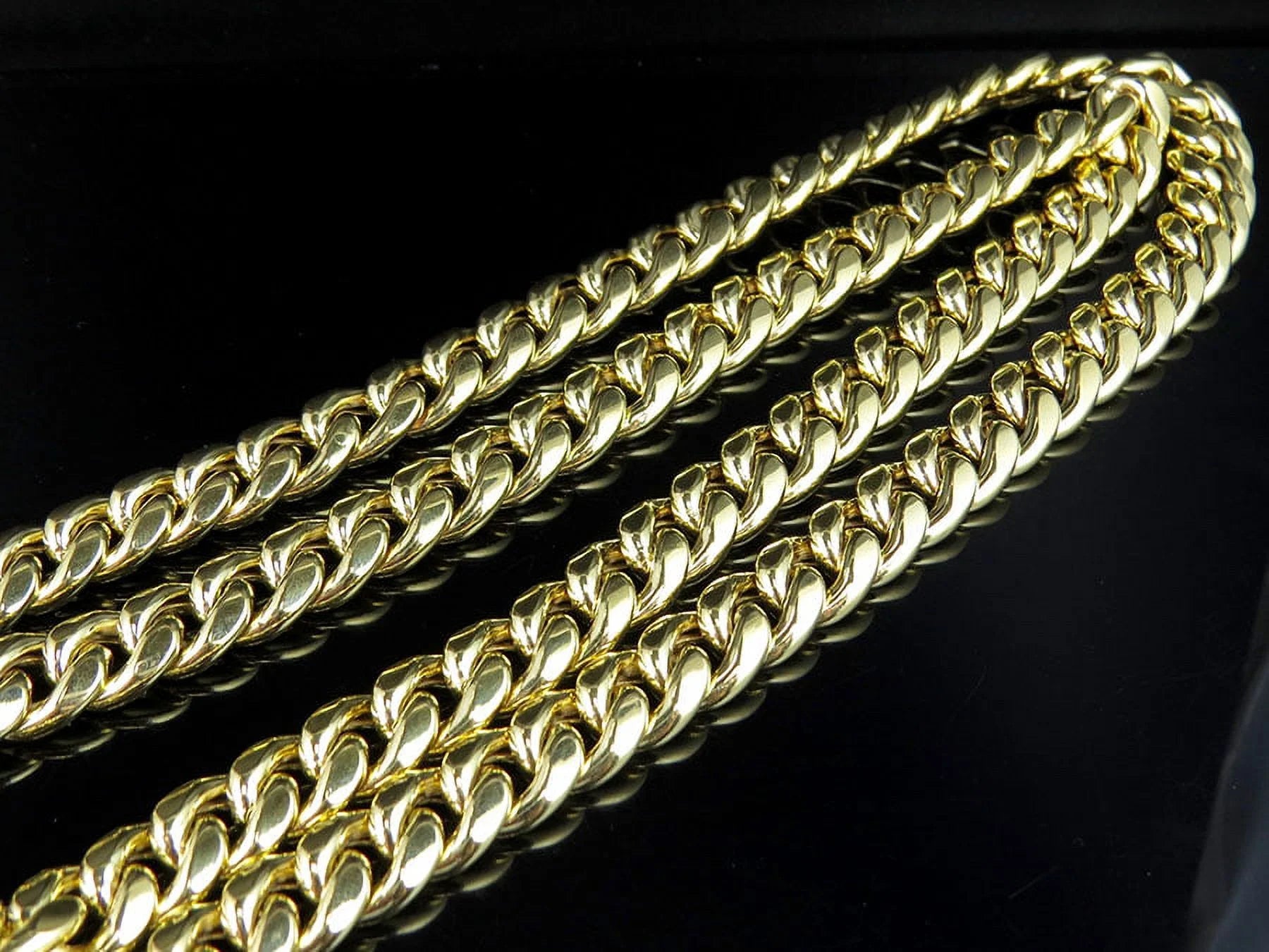 10K Yellow Gold Miami Cuban Link Chain with Box Clasp D64622