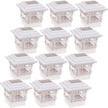 2 Pack White Plastic Solar Post Cap Lights for 4x4 Wood Posts F275901