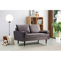 Gray Velvet Square Arm Loveseat H66499