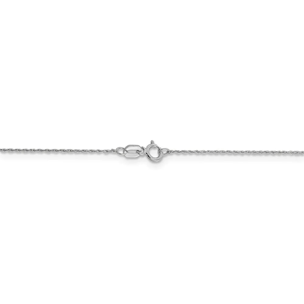 14kt White Gold 18 inch Loose Rope Chain S7007