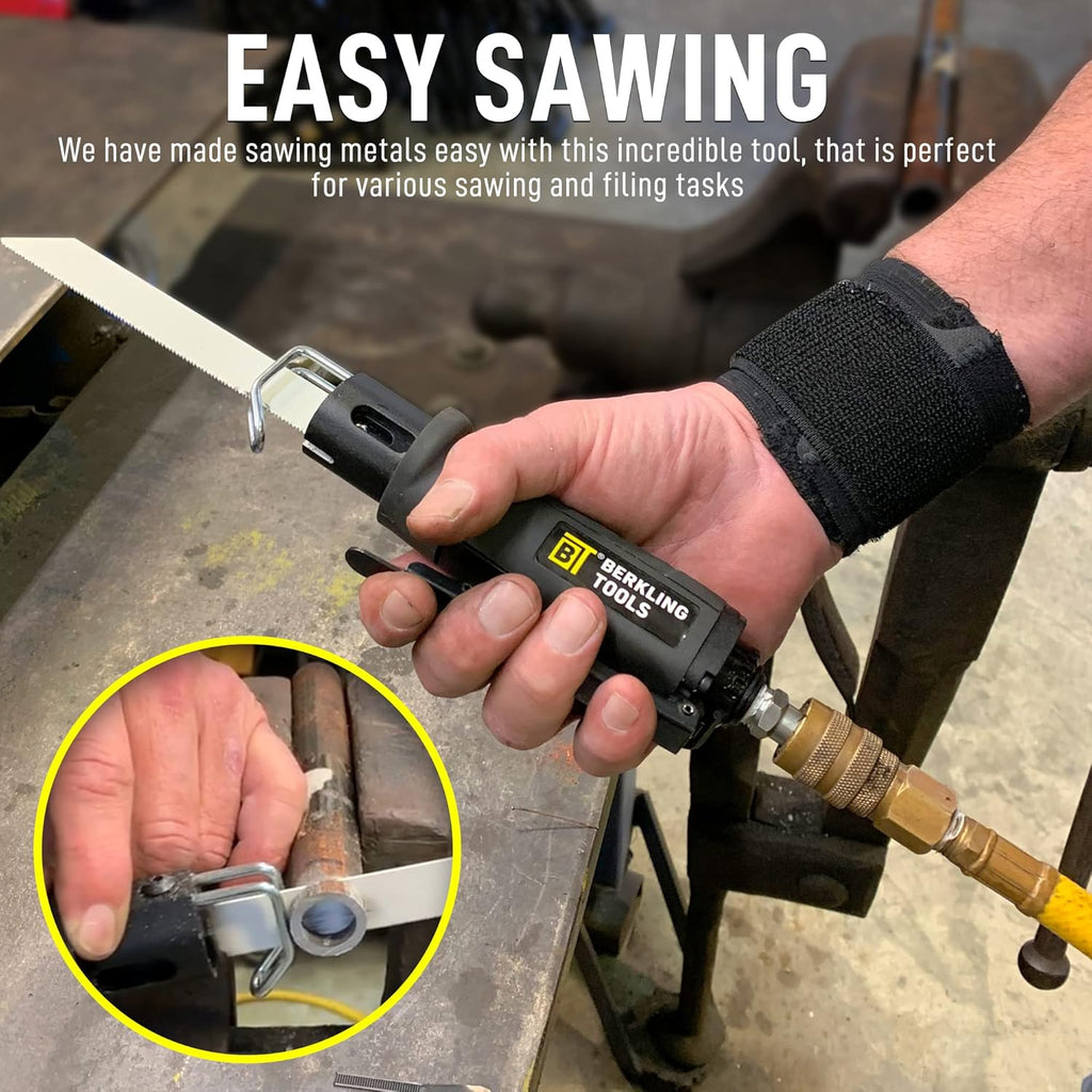 Compact Low Vibration Air Saw with 8 pcs Blade Kit J3502