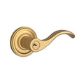 Satin Brass Keyed Entry Lever S549