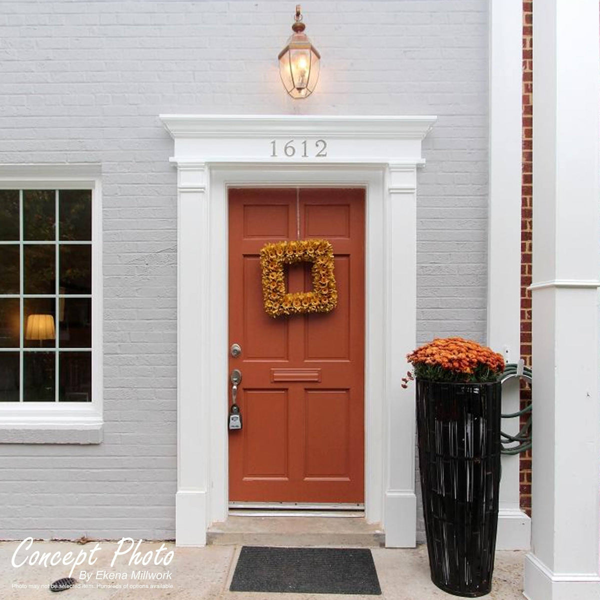 Flat Panel PVC Pilaster with Capital and Base (Pair) D10239
