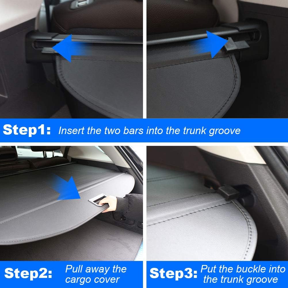 Cargo Cover for Subaru Outback 2010-2014 Rear Trunk Retractable Security Shade O22867