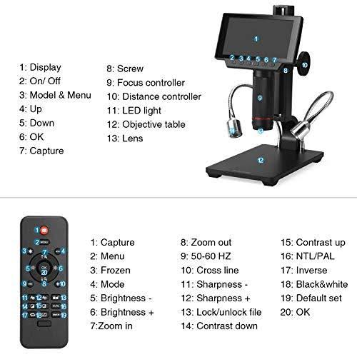 5 inch LCD 1080p Digital Microscope with Adjustable Stand M525400