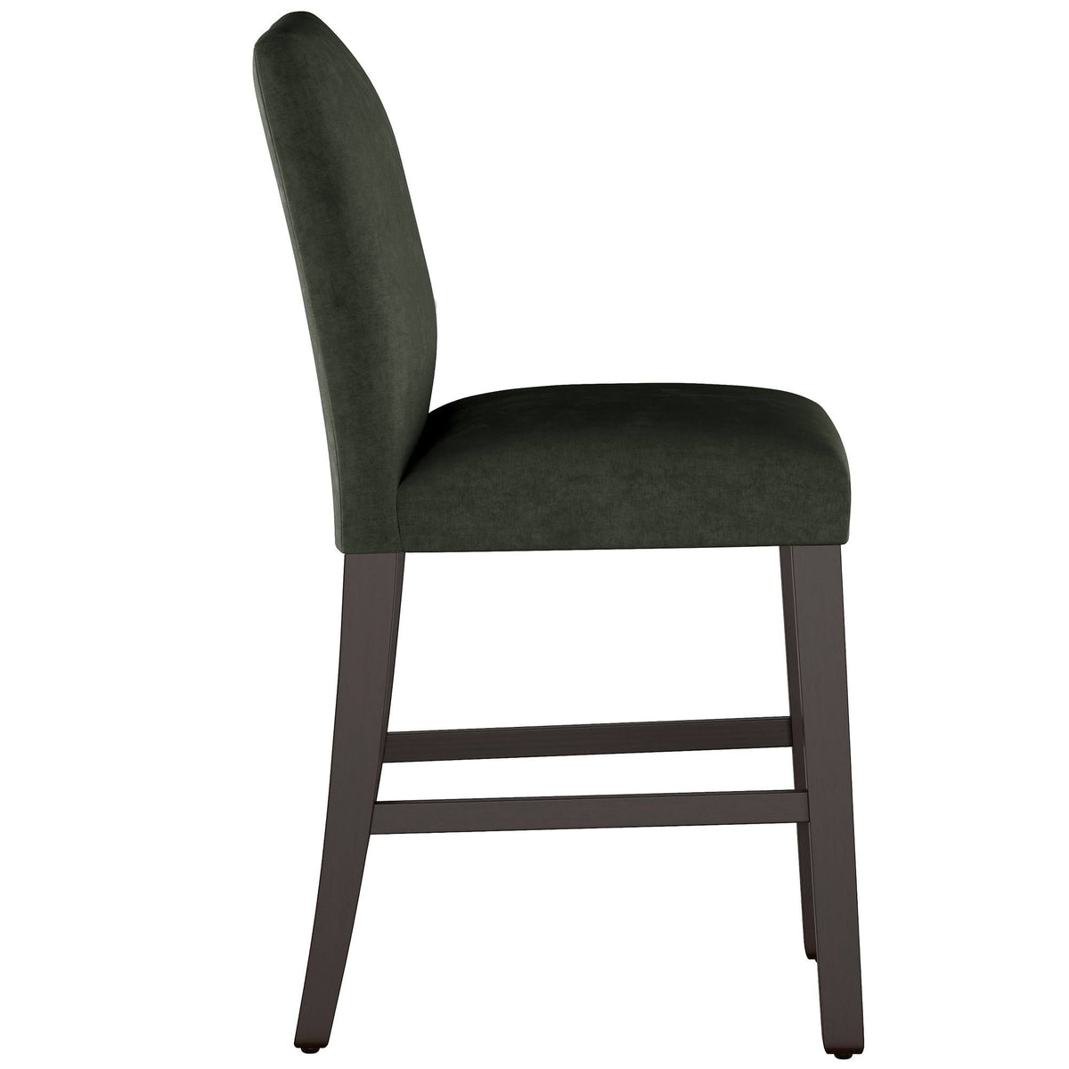 Pewter Gray Velvet Counter Height Barstool W394366